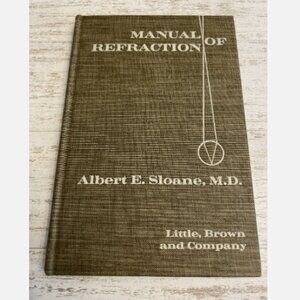 Manual Of Refraction Sloane MD 1961